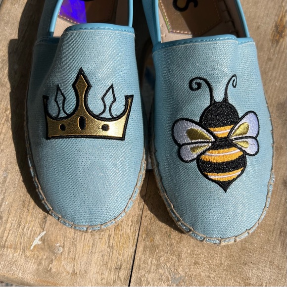 Circus By Sam Edelman Leni 6 Espadrille Flats  Blue/Silver Sz 8 Good Condition - Picture 7 of 9